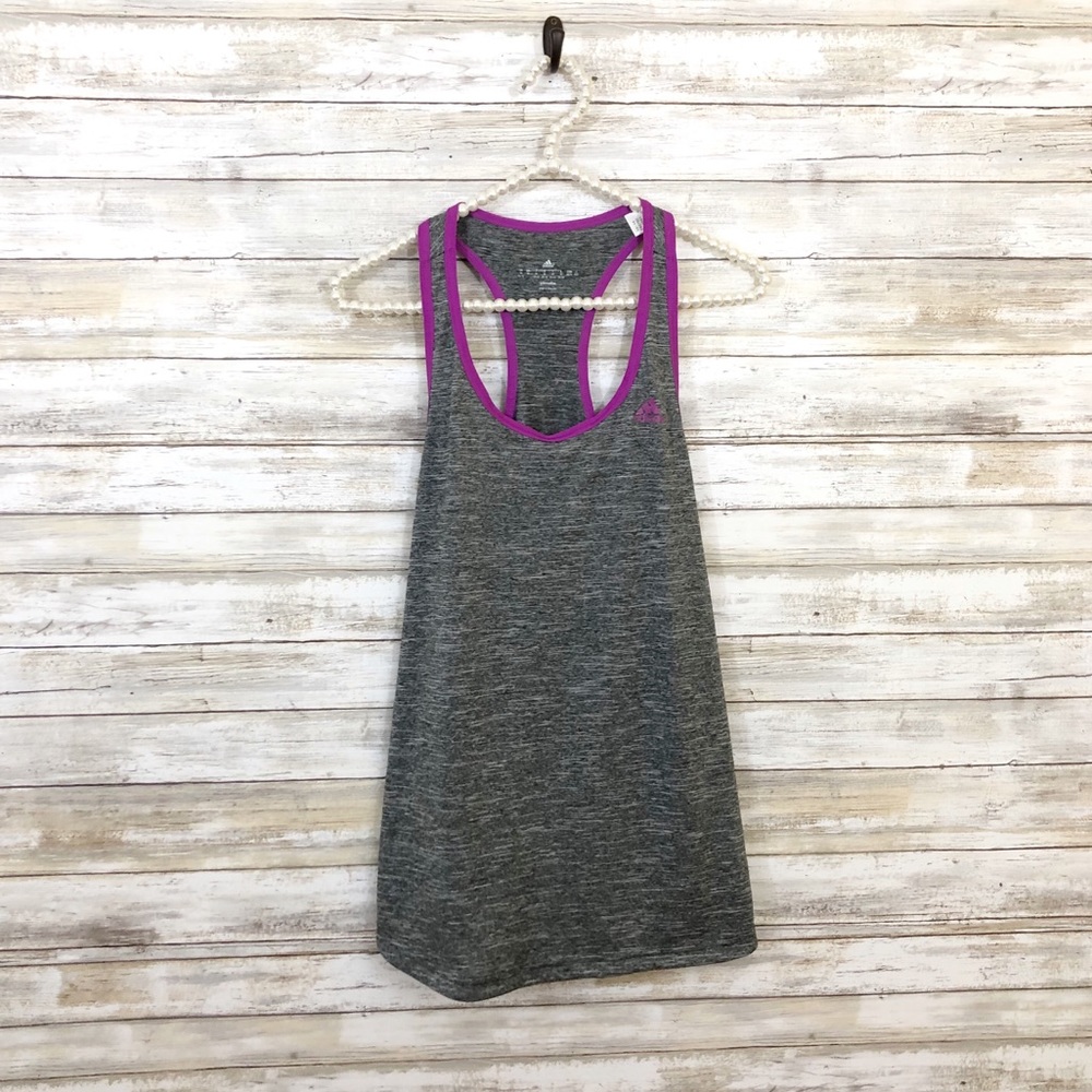 ADIDAS Gray/Purple Racer back Tank